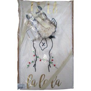 Shiraleah Fa La La Llama Cookie Cutter Tea Towel Christmas Gift Set New